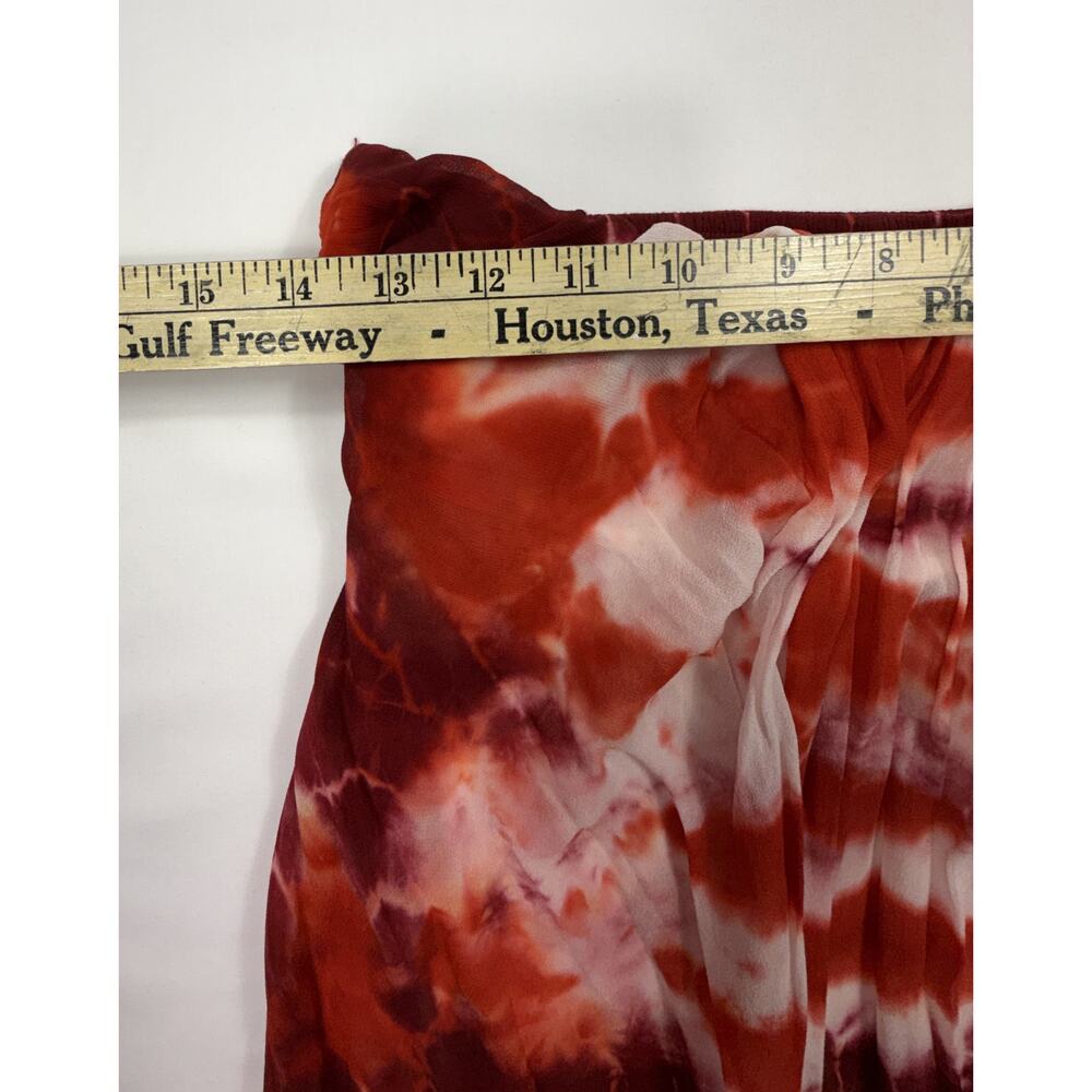 Young Fabulous & Broke Lexie dress red & white tie-dye Sz XS Maxi Strapless - Picture 9 of 11